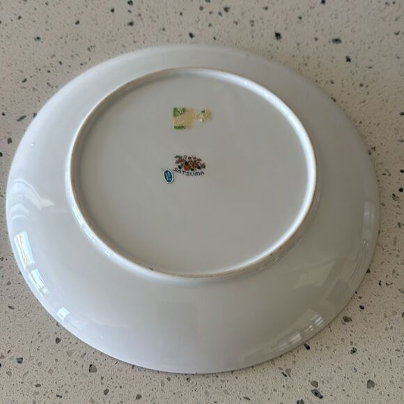 Vintage Satsuma Made in Japan Double Peacock Floral HandPainted Decorative Plate - Picture 3 of 10